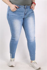 גינס סקיני תכלת- L